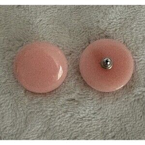 Vintage 1980’s Women’s PINK DOME Style Stud Earrings